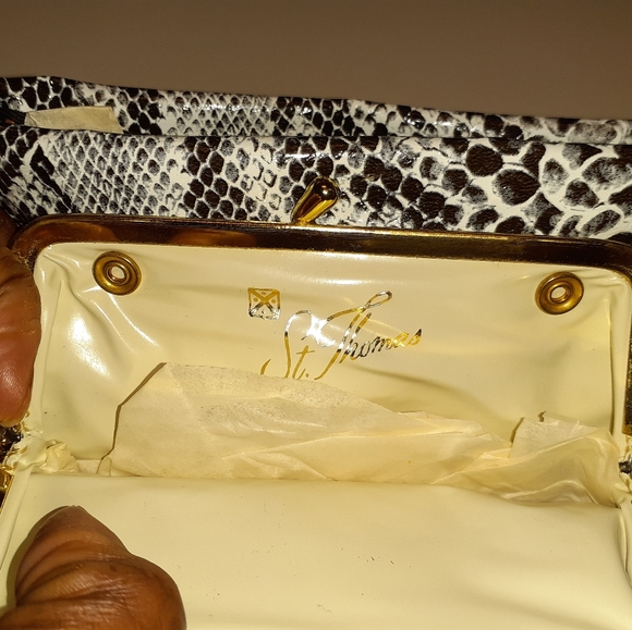 St.Thomas Antique Bag Snake Skin Clutch - Picture 4 of 7